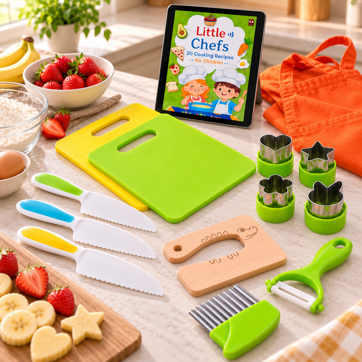 CulinaPlay kit ready-to-cook setup on a kitchen counter